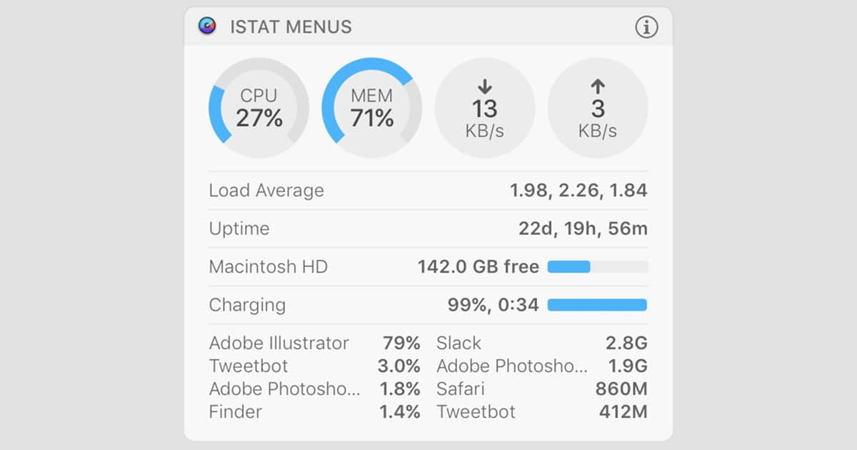 iStat Menus 6 Adds Notification Center, Notifications, and More