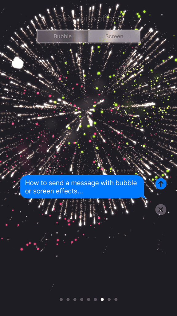 The fireworks screen effect delivers your message with (what else?)... fireworks!