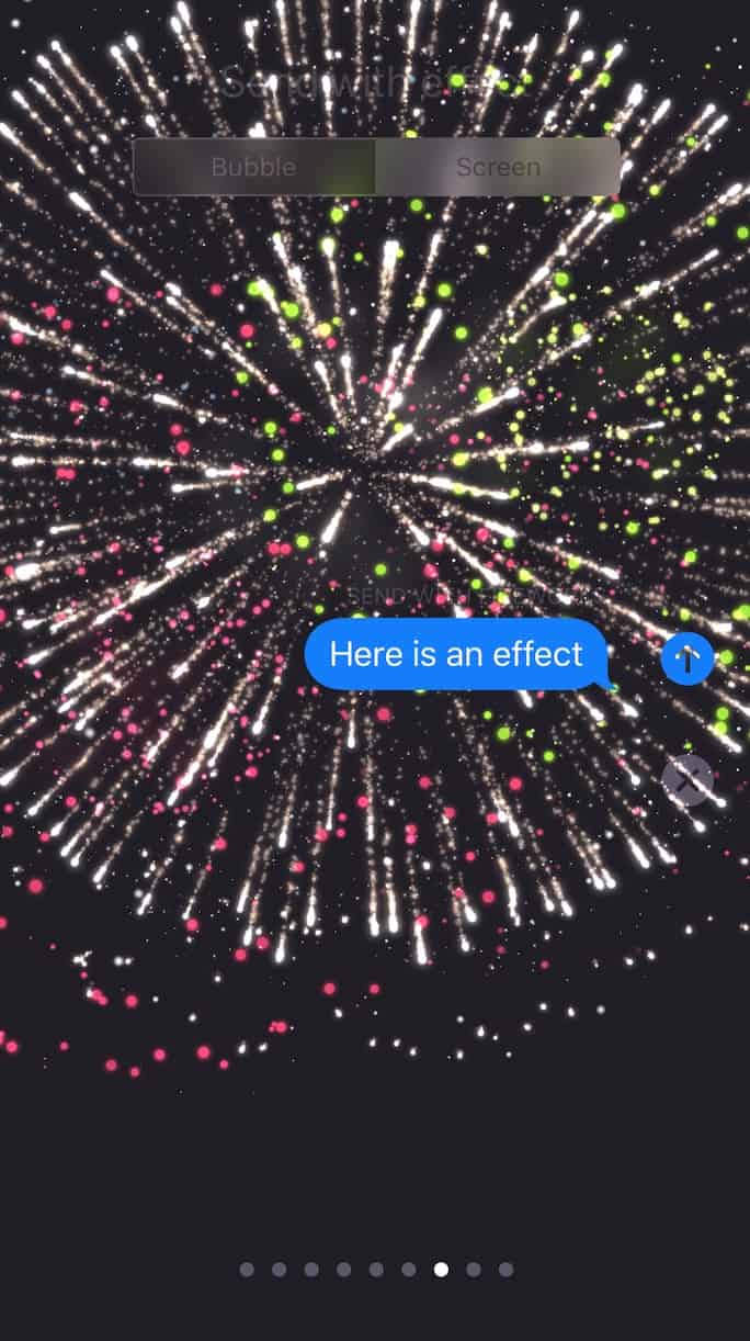 iOS 11 Messages Fireworks Effect