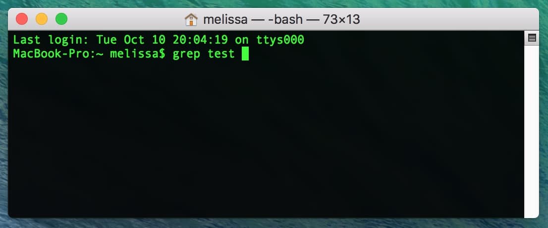 Starting Command for Grep in macOS Terminal
