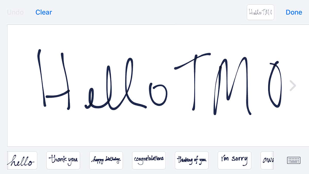 Hand (finger) write your next iMessage!