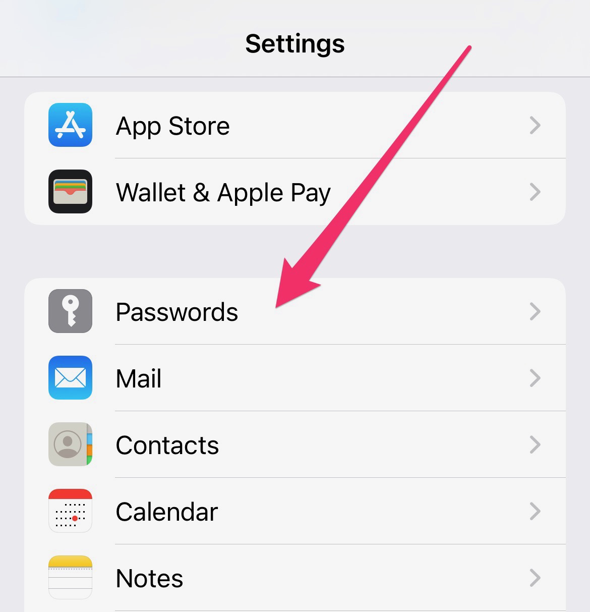 Mail accounts and passwords iOS