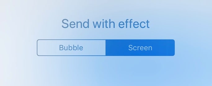Messages Effects Tabs set to Screen