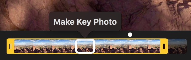 macOS High Sierra Live Photos editor Slider and Make Key Photo Tools