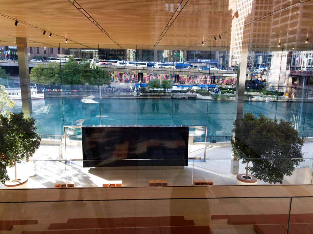 Looking through Apple Store Michigan before it opened