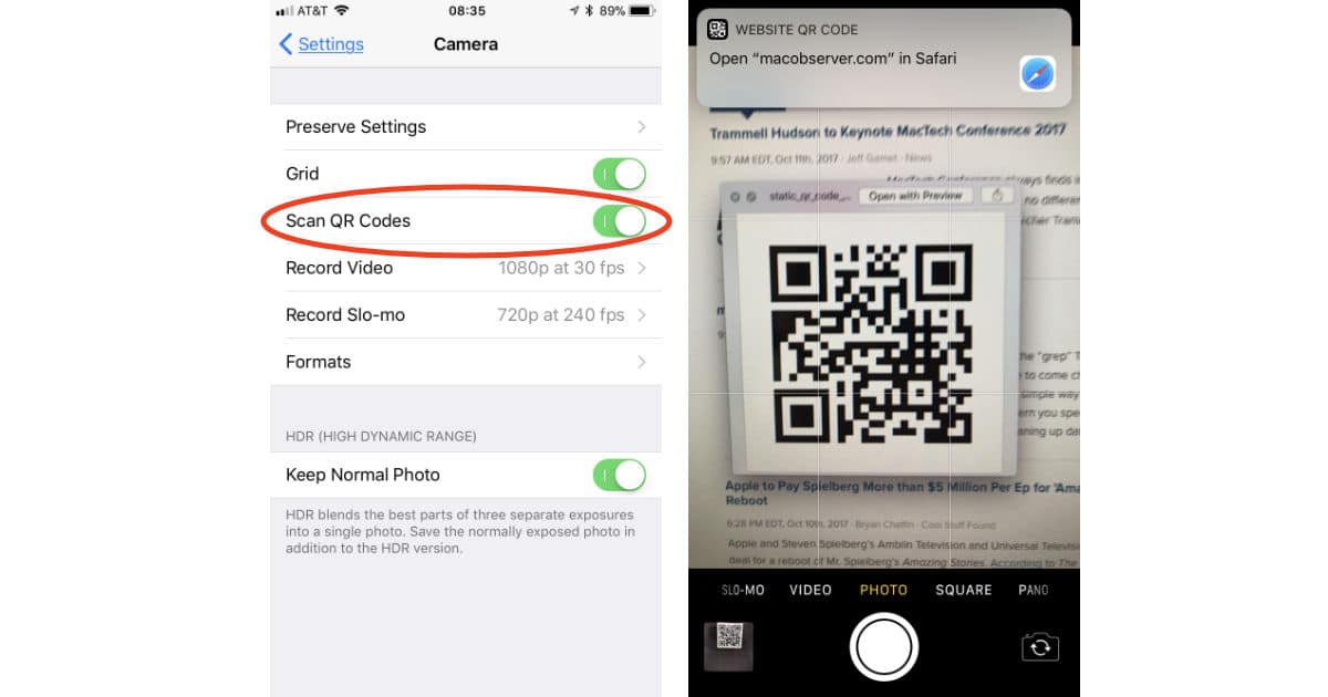 How to Scan QR Codes in iOS 11