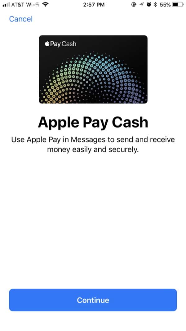 Apple Pay Cash - Setup Step 3
