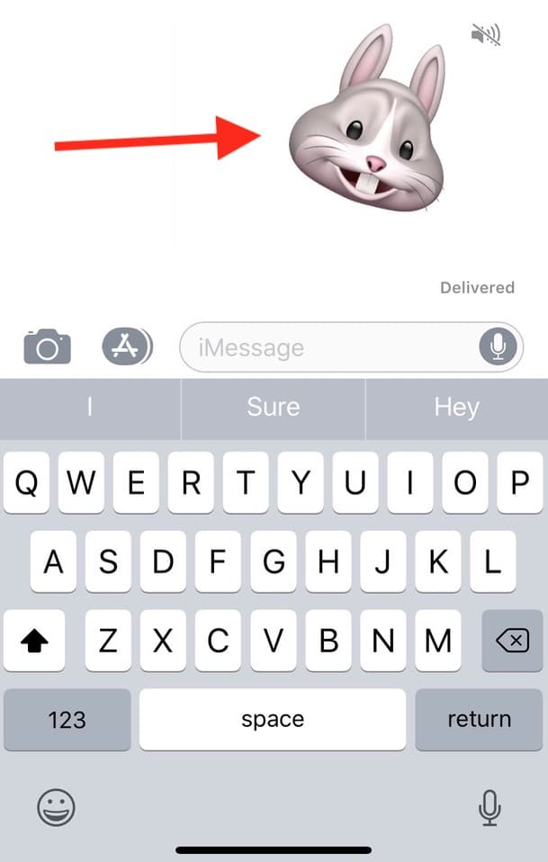 Press and hold an Animoji in a conversation to show its Save options