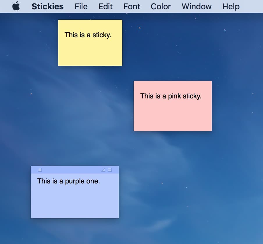 Sticky Notes are still available in macOS