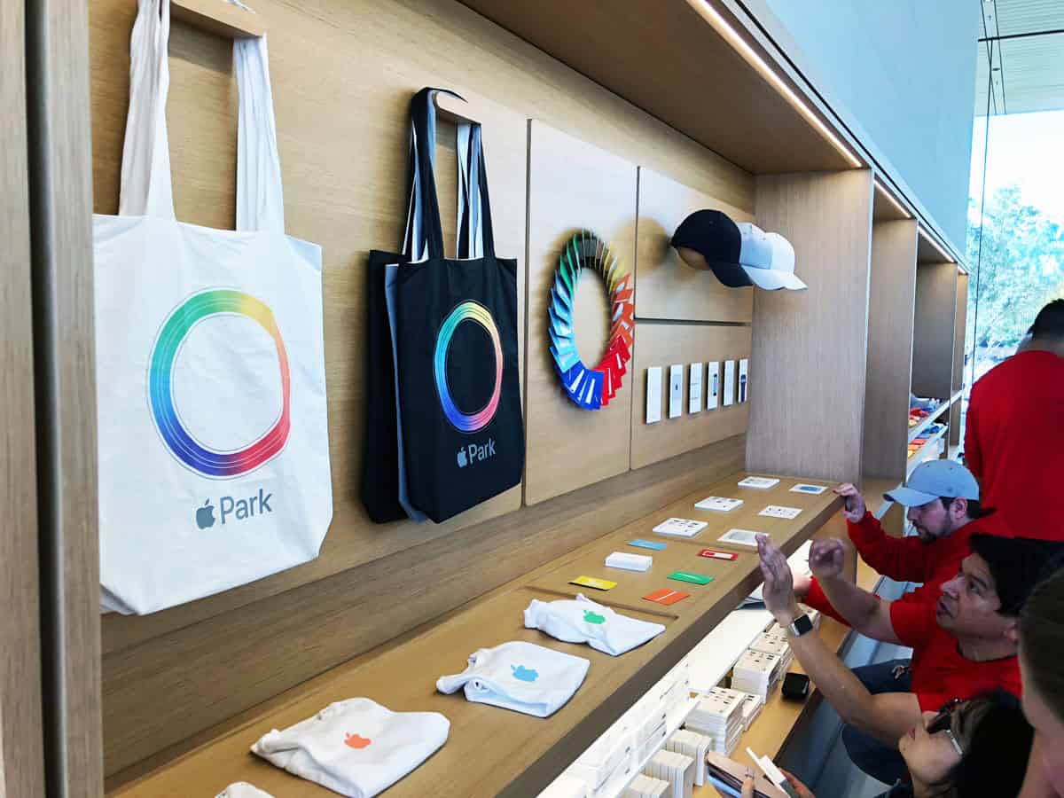 Bags, Hats, and Baby Clothes at the Apple Park Visitor Center