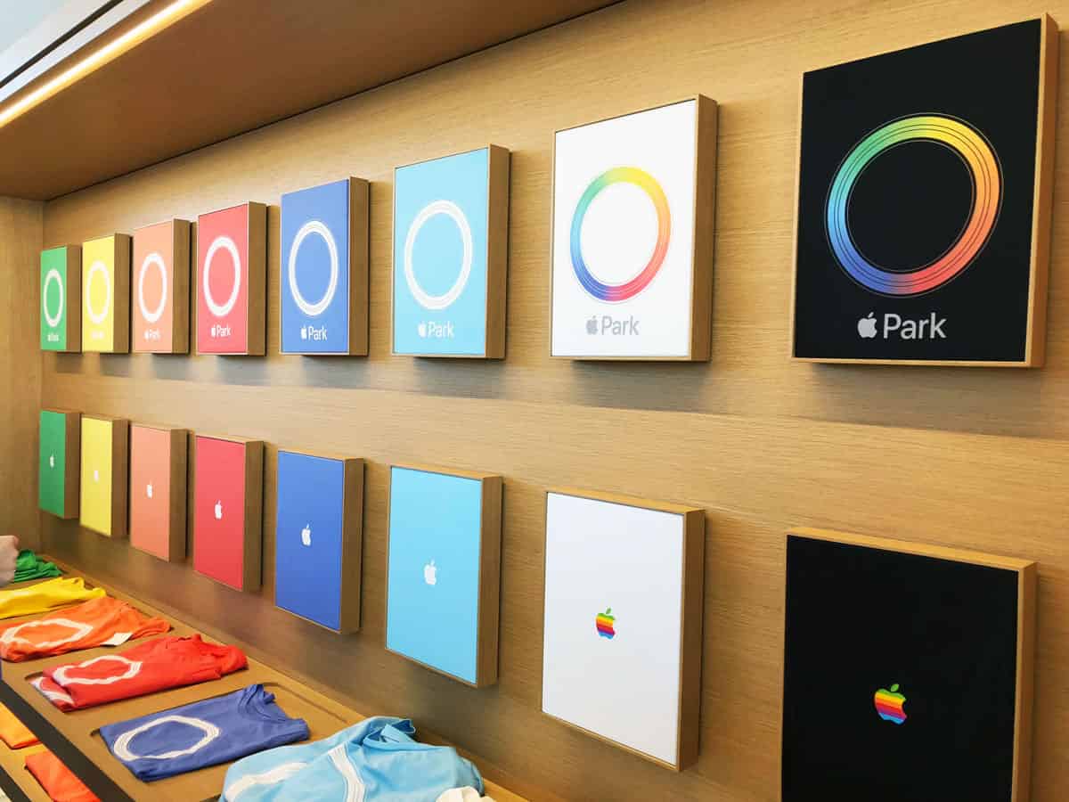 Apple shirts at Apple Park Visitor Center