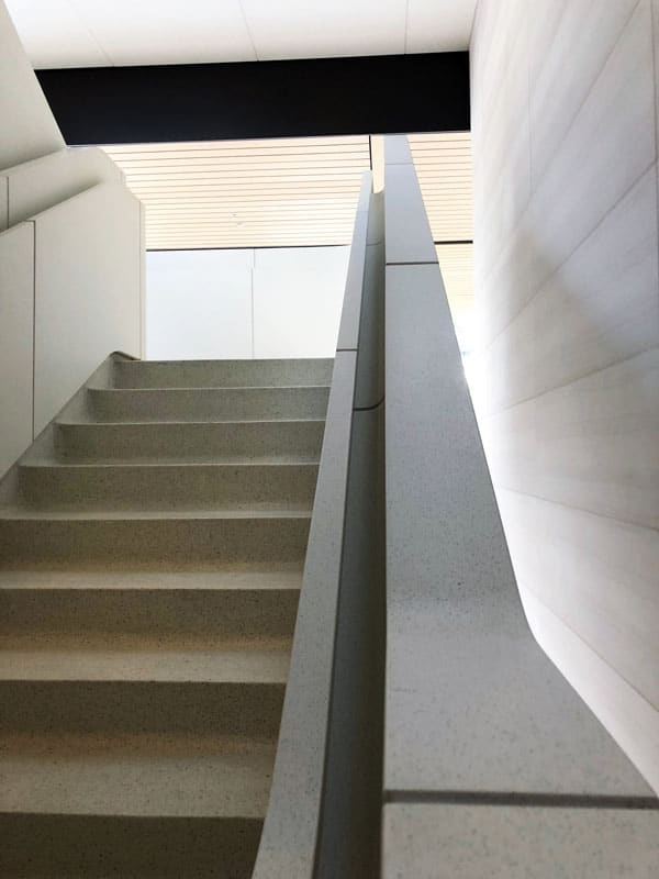 The stairs at Apple Park Visitor Center