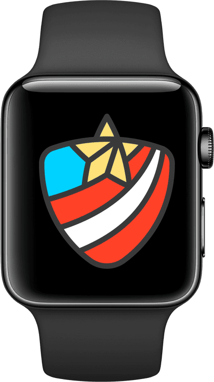 Image of the Apple Watch Veterans Day activity challenge badge.