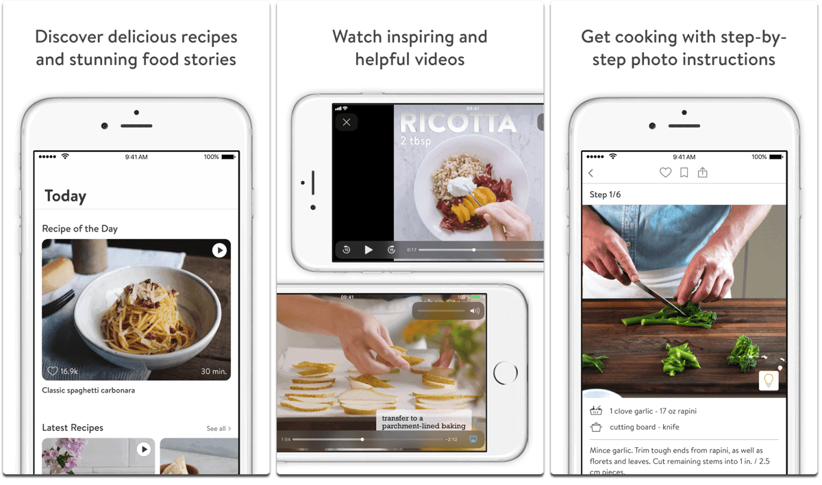 Screenshots of Kitchen Stories, one of the cooking apps.