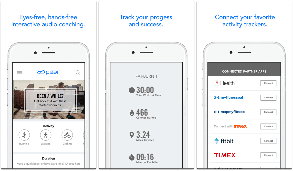 Pear personal fitness coach, one of the fitness apps.