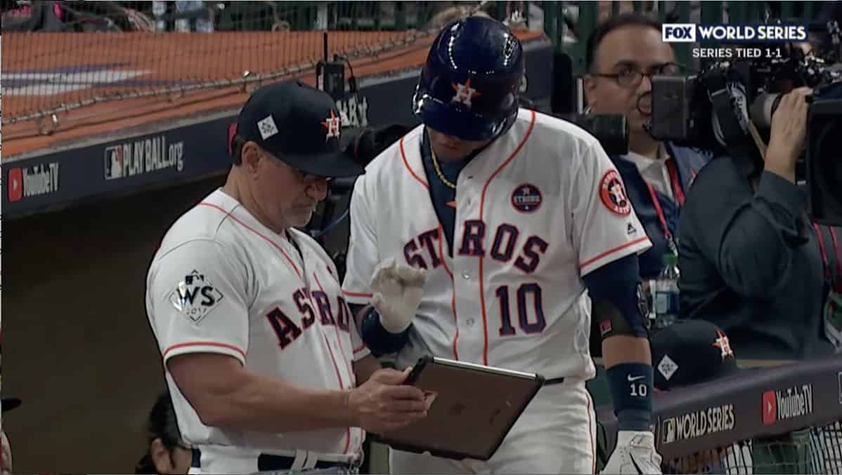 The Astros used Blast Baseball with an iPad Pro during the 2017 World Series. 