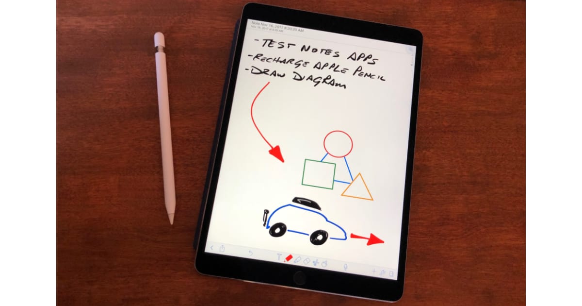 iPad Pro and Apple Pencil note taking app