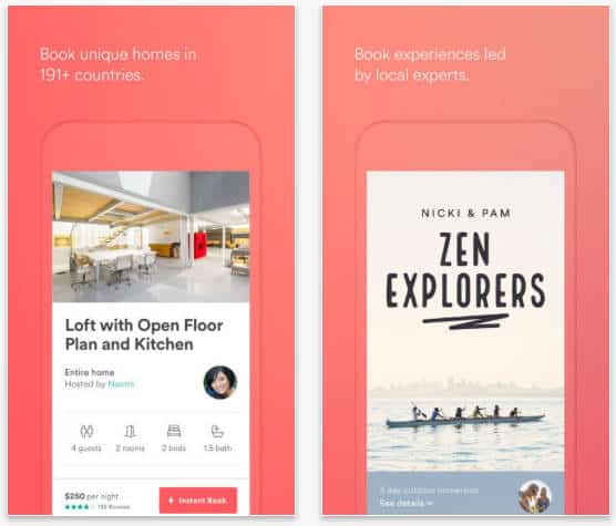 Airbnb on iPhone