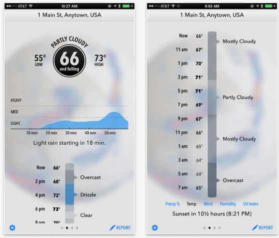 Dark Sky Weather on iPhone