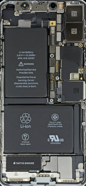 iPhone X internal wallpaper from iFixit