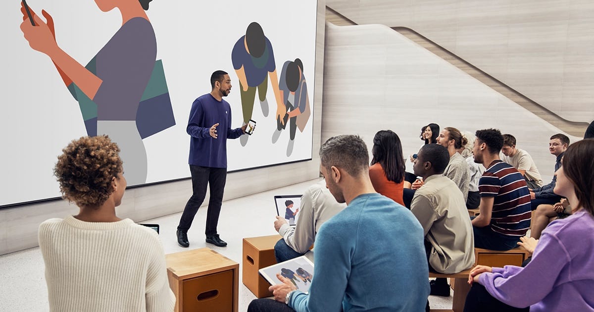 Image of a Today at Apple event. 