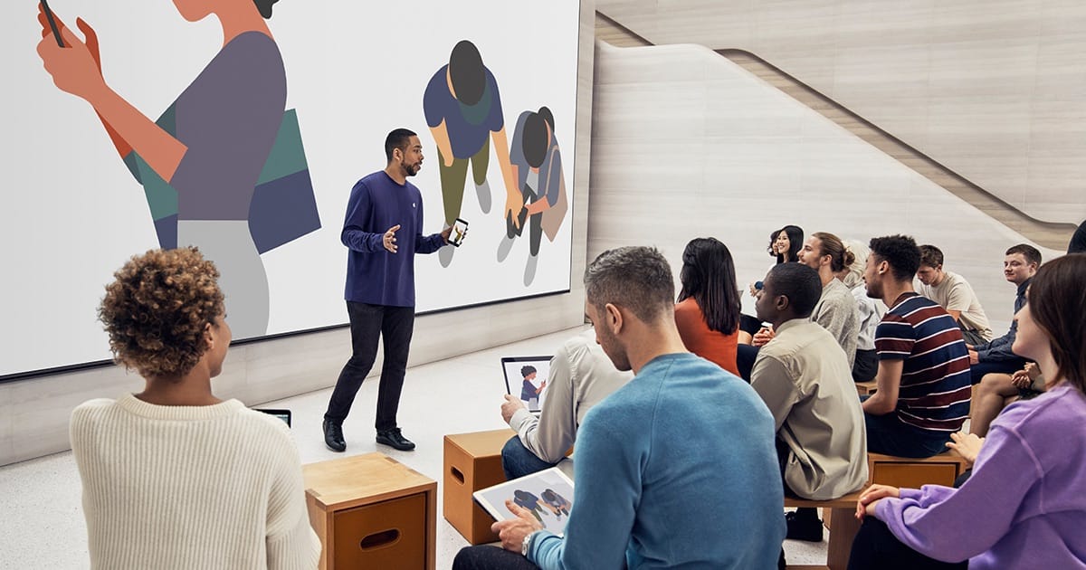 Image of a Today at Apple event.