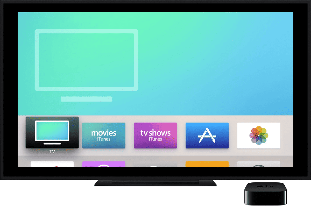 The Apple TV app on the Apple TV.