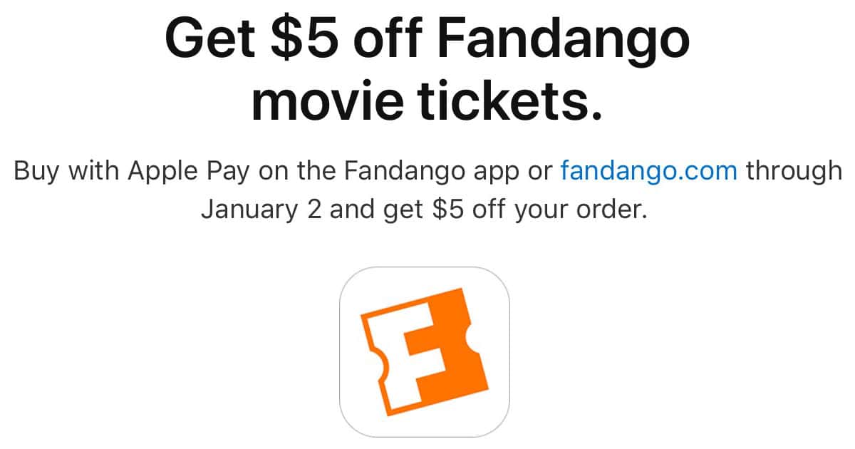 Apple Pay Promo with Fandango