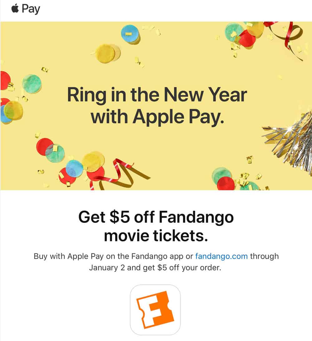Apple Pay Promo with Fandango