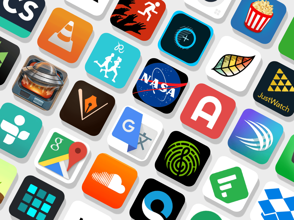 Image of various app icons. Apple will waive the iOS developer fee for government and nonprofit app developers.