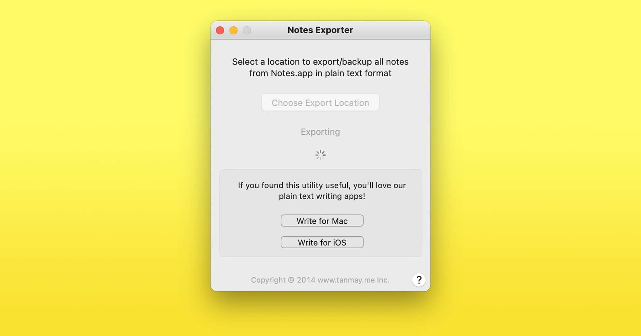 write app notes exporter
