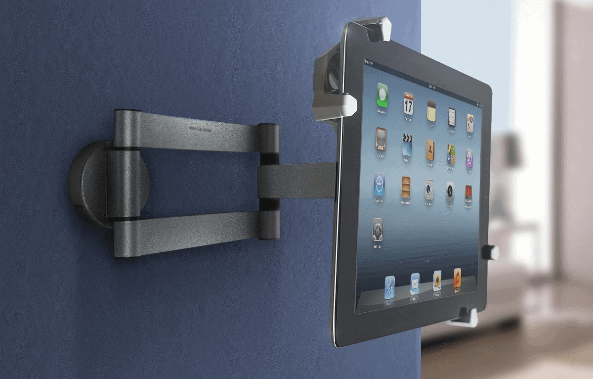 Image of iPad mount to use as an iOS security camera.