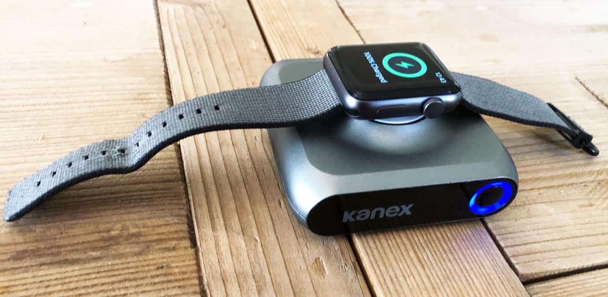 Kanex GoPower Watch charging an Apple Watch without a cable