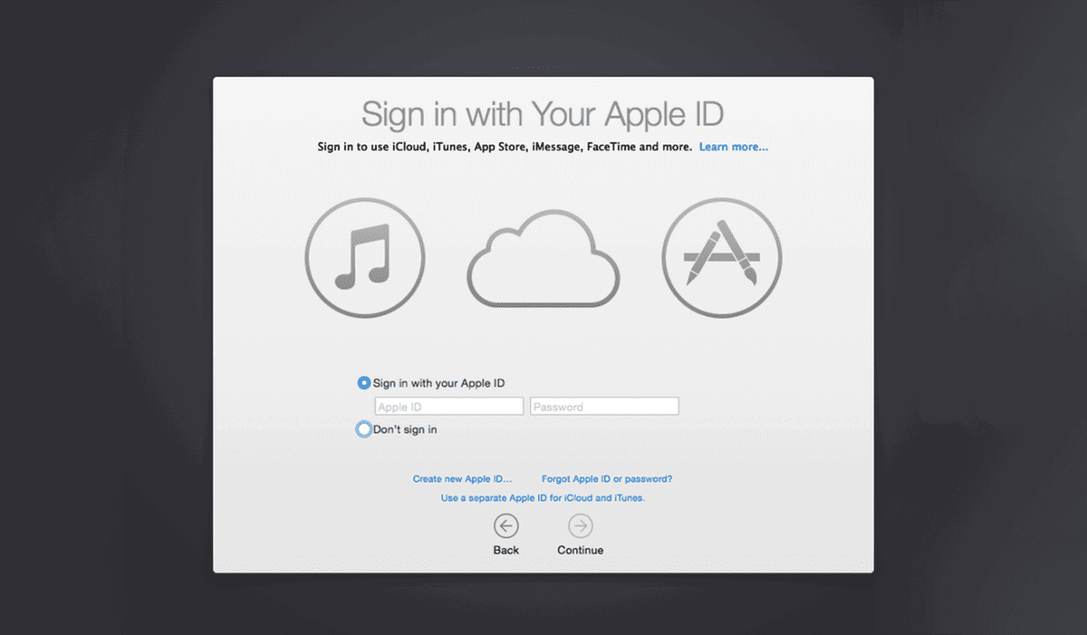 Sign in with your Apple ID during the Mac set up guide.