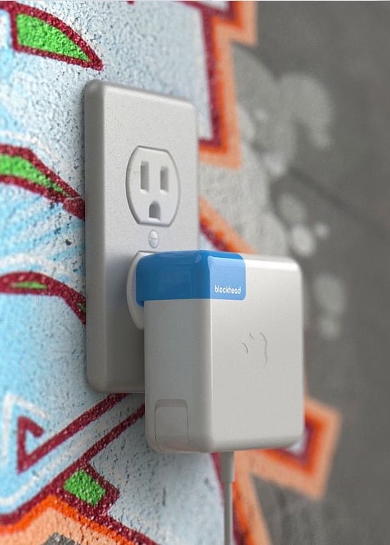 With Blockhead, your charger is flush against the wall instead of sticking out at an angle.