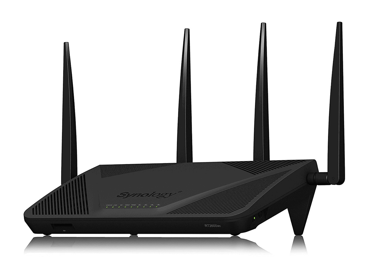Image of Synology RT2600ac router as an alternative to both mesh routers and Apple's AirPort routers.