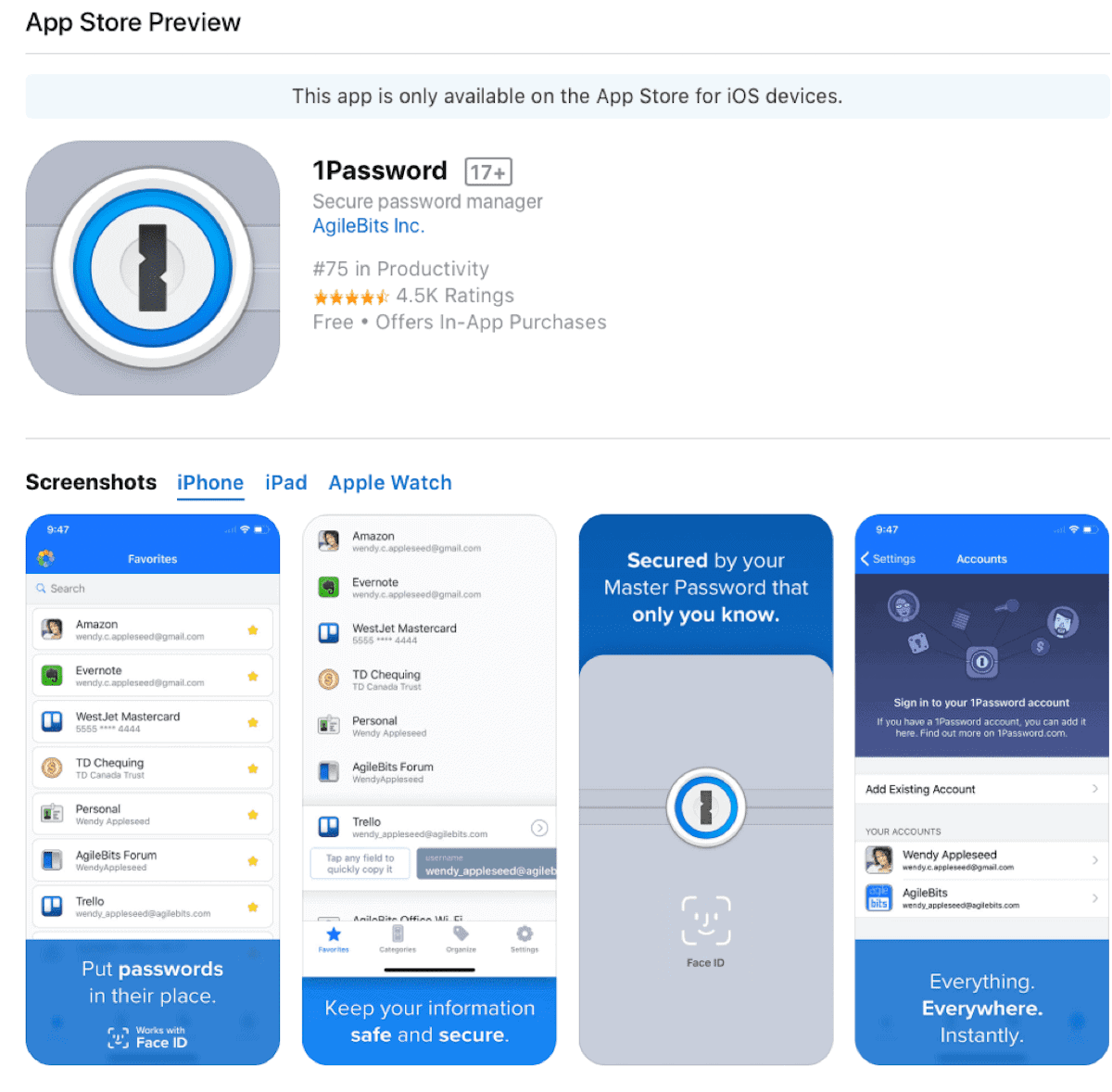 Screenshot of new app web interface for iOS and macOS apps.