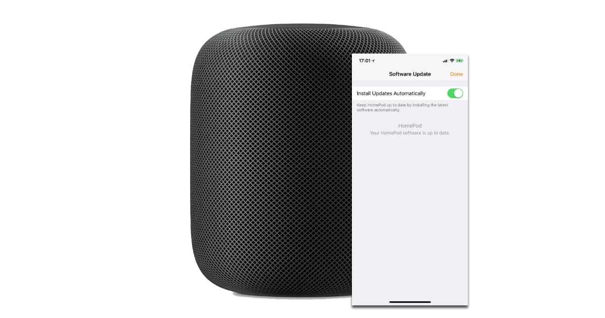 HomePod software update with Home app on iPhone