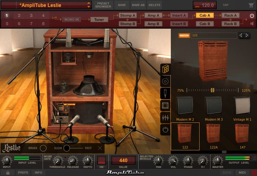 NAMM – IK Multimedia Announces a Leslie Rotary Speaker Model for AmpliTube