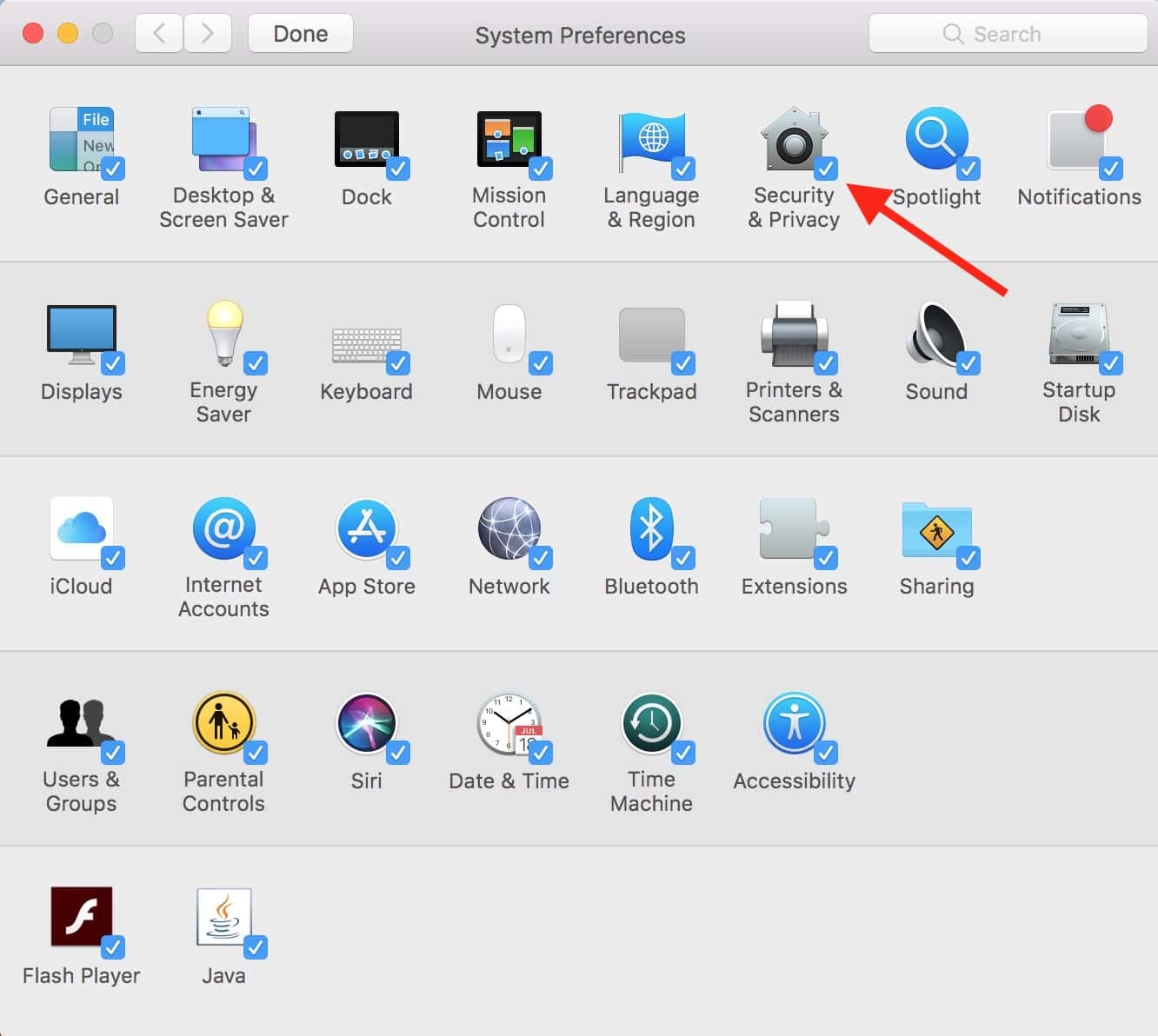 Deselect System Preferences Panes to hide them in macOS System Preferences