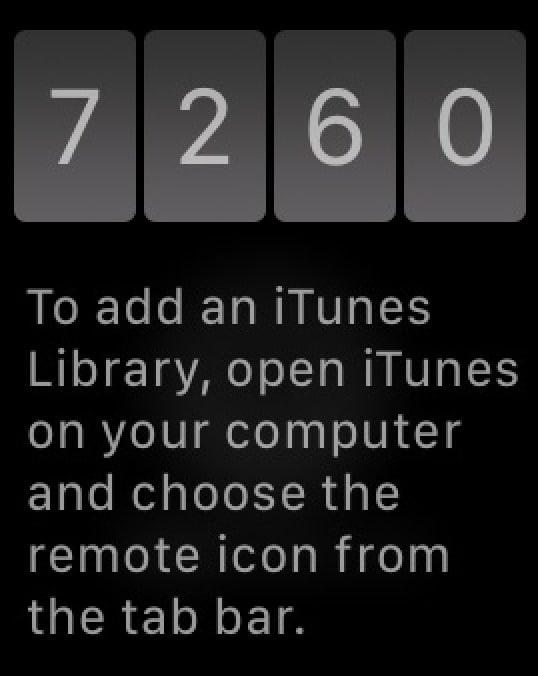 Apple Watch Remote app Code to Type in iTunes on your Mac