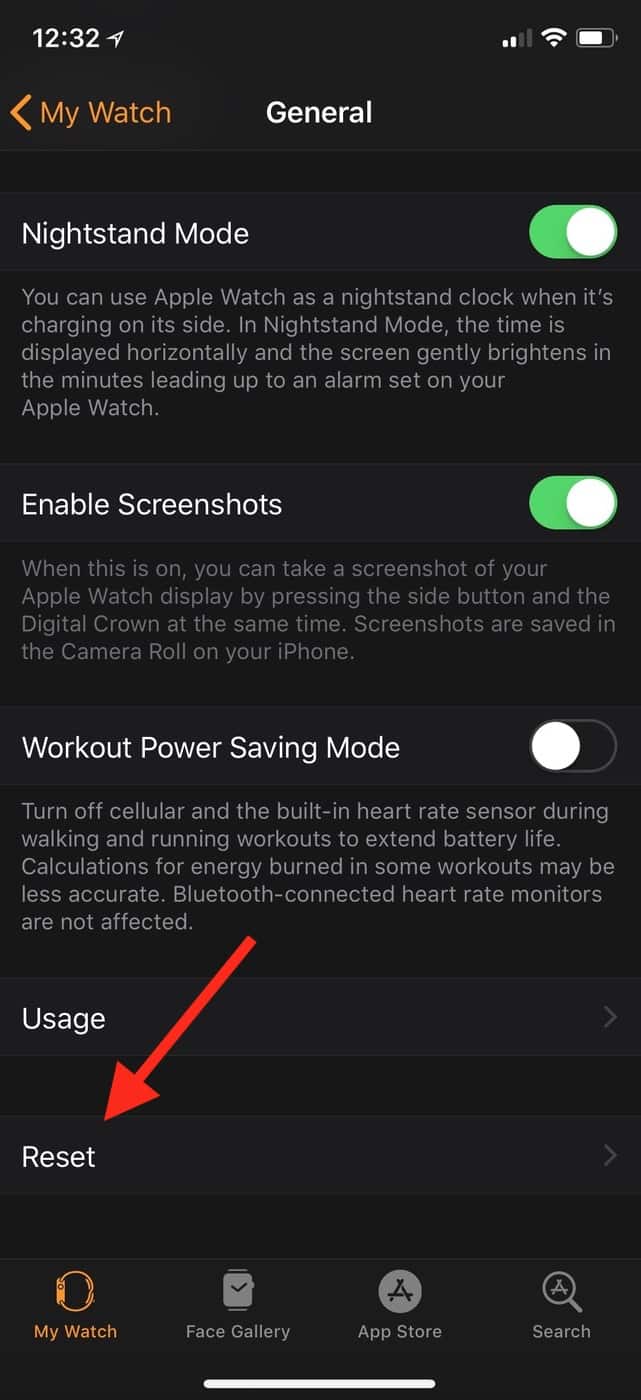 Reset Button on Apple Watch App lets you force data to resync
