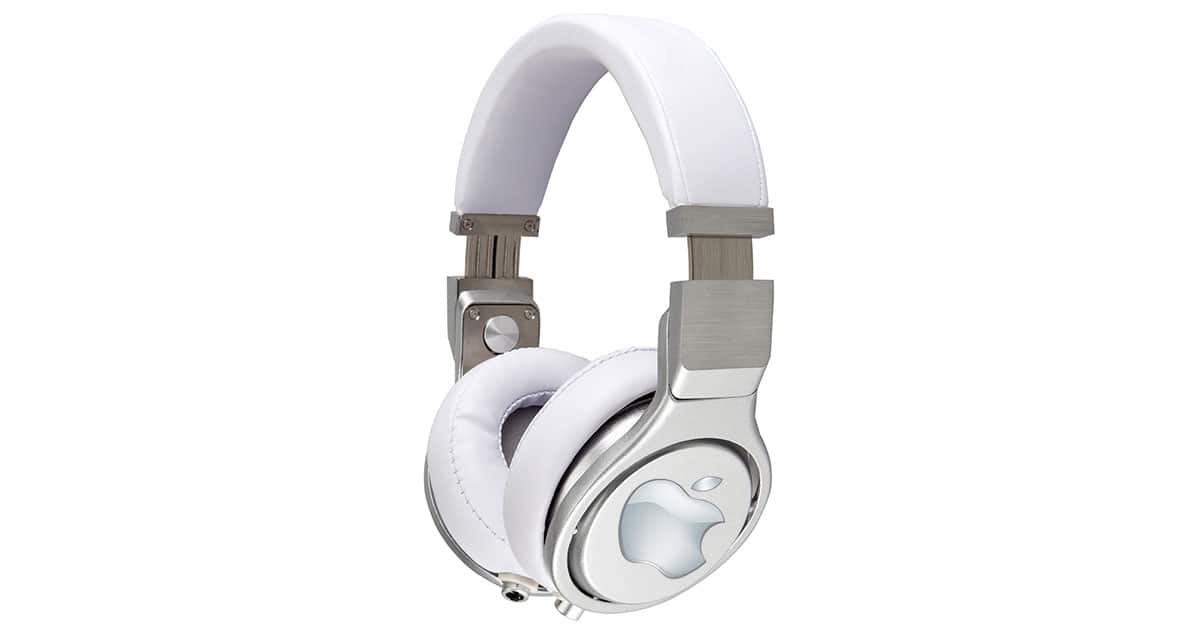 over the ear headphones with Apple logo