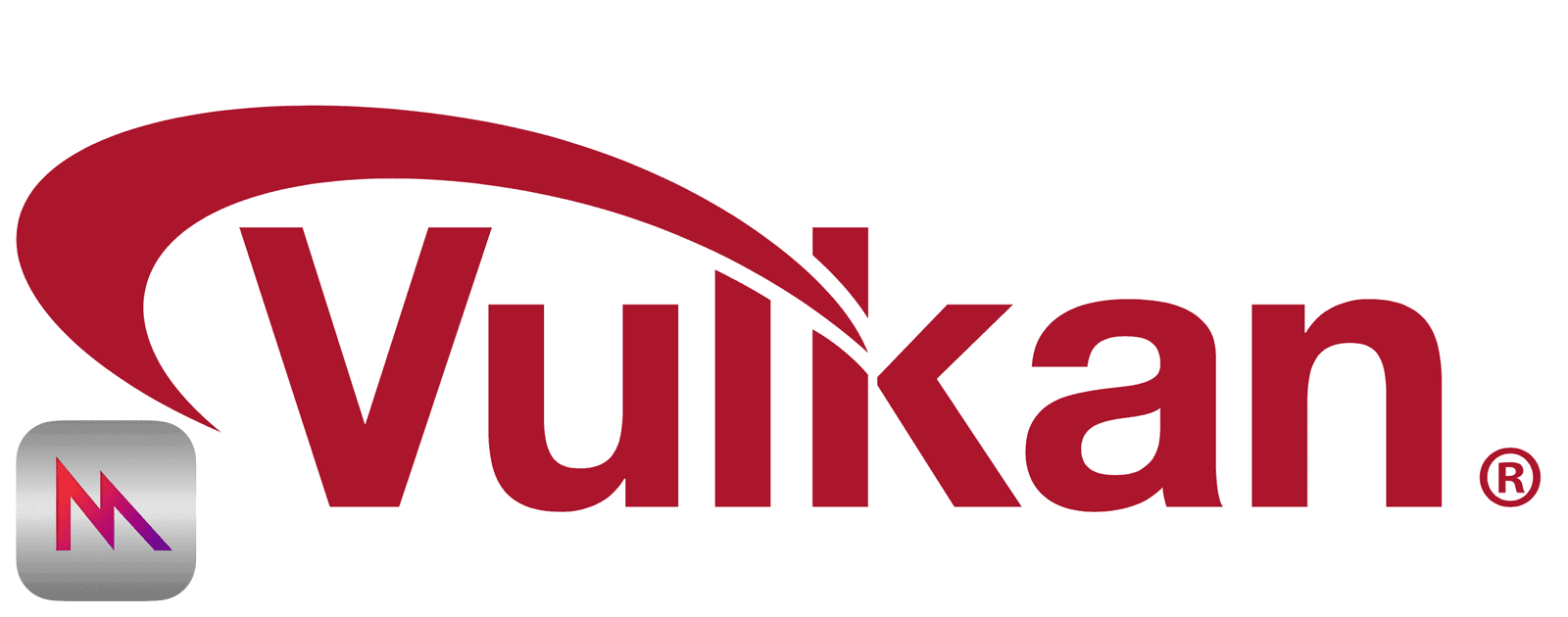 Logo of Vulkan, a GPU API coming to macOS and iOS.