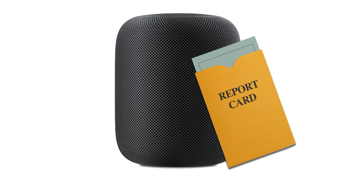 HomePod and report card