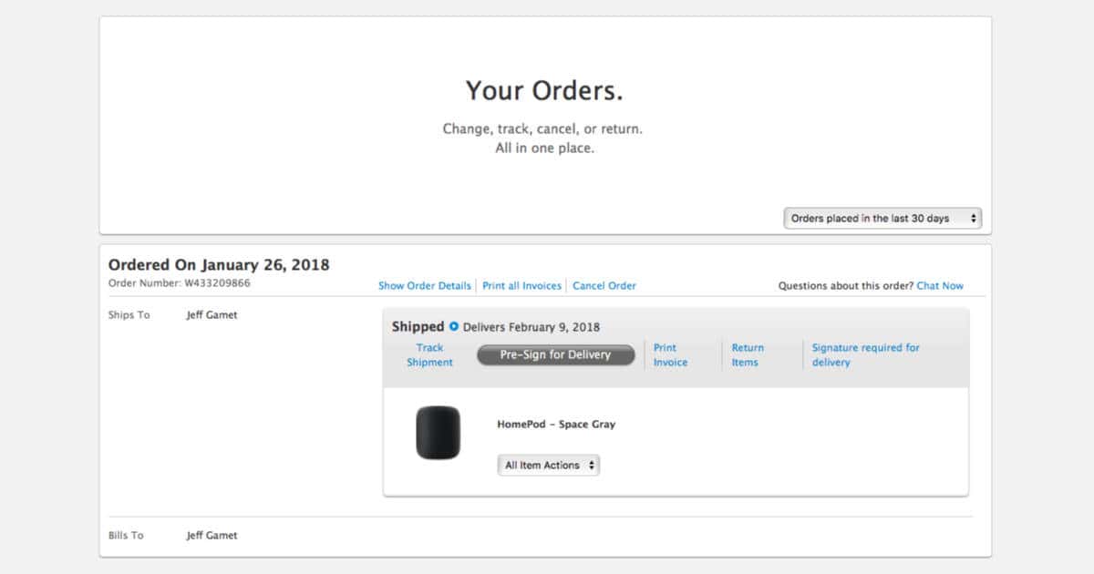 HomePod Pre-orders Shipping for Friday Delivery