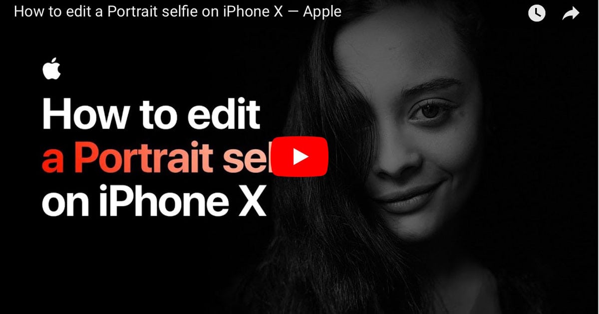 Screenshot from How to Edit a Portrait Selfie on iPhone X