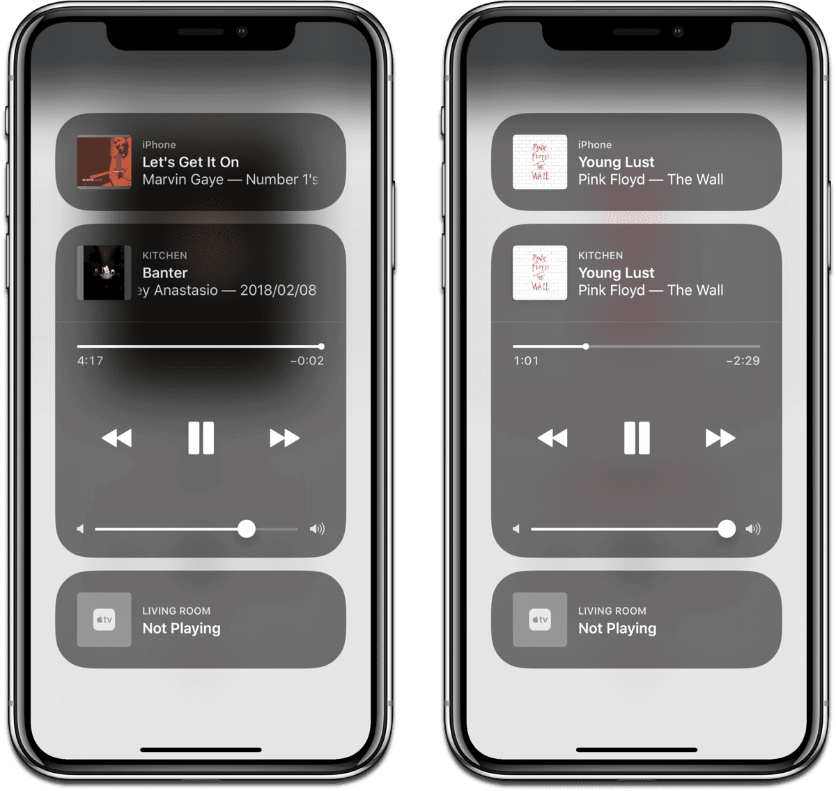 Use your iPhone as a HomePod remote by opening Control Center.