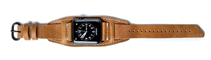 60 Year Leather Lowry Cuff for Apple Watch