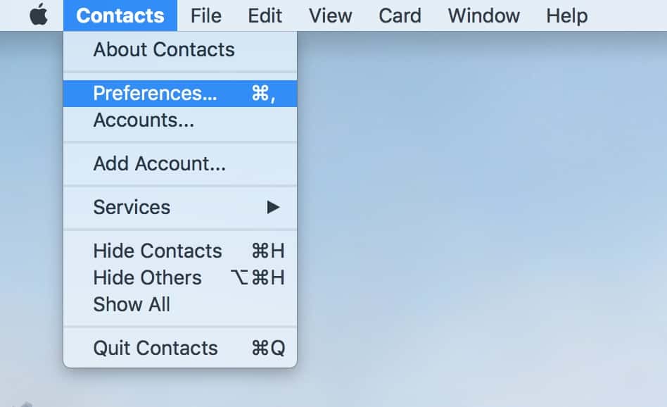 Contacts Preferences lets you set if apps can suggest additional information